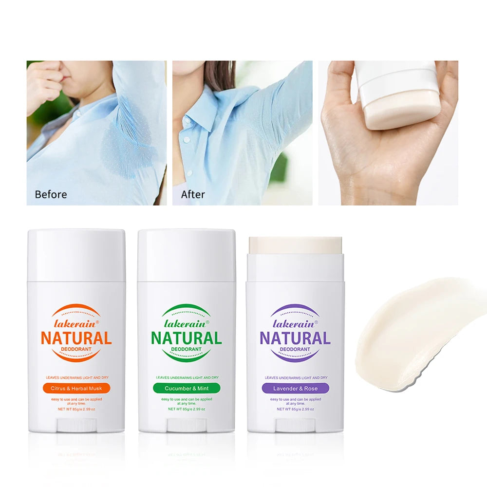 Long-Lasting Natural Solid Deodorant Stick for Men and Women - 1