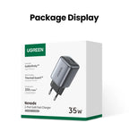 35W GaN Dual Port USB-C and USB-A Fast Wall Charger