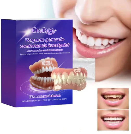 Snap-On Silicone Denture Kit for Instant Natural Smile