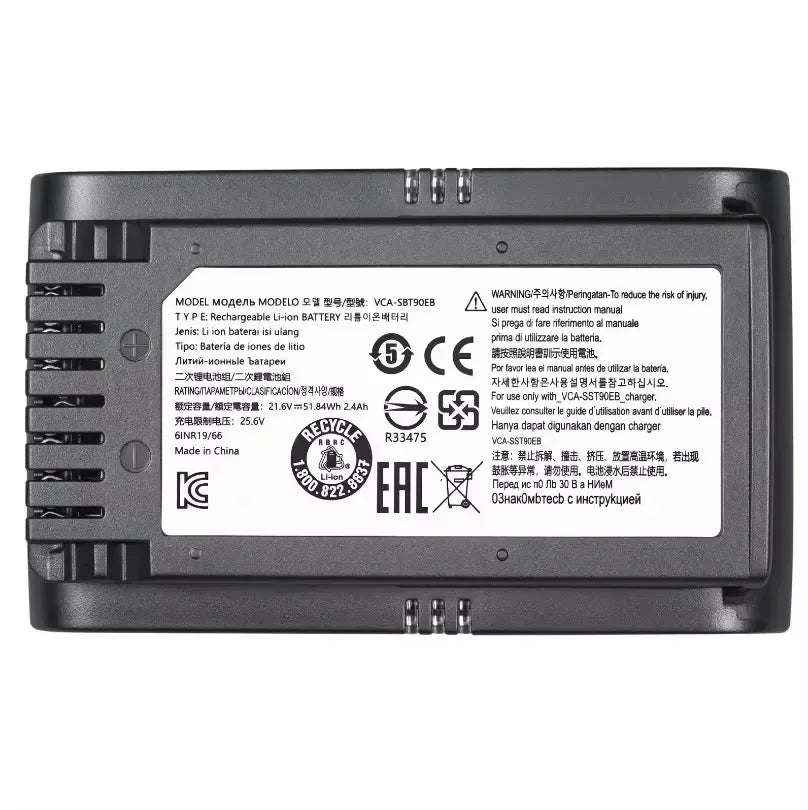 Replacement 21.6V 5000mAh Battery for Jet 60 Vacuum Cleaners - 9