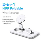 2-in-1 Magnetic Wireless Charging Station for iPhone and Earphones
