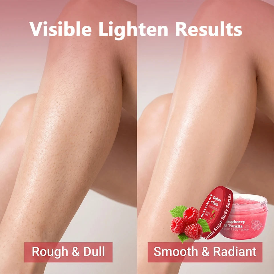 Raspberry Vanilla Sugar Body Scrub for Exfoliation