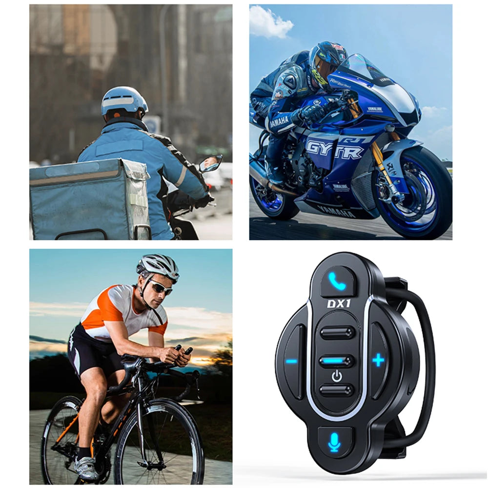 Wireless Motorcycle Handlebar Bluetooth Media Remote Controller - 9