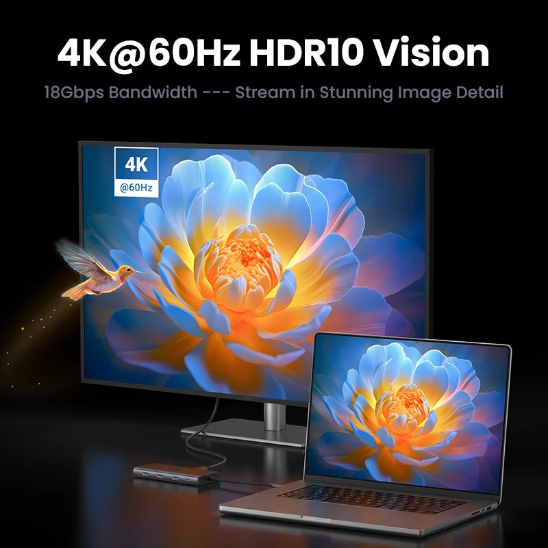 9-in-1 USB-C Hub with 4K 60Hz HDMI and 100W Power Delivery