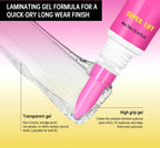 Long-Lasting Eyebrow Lamination Styling Gel with Built-In Comb