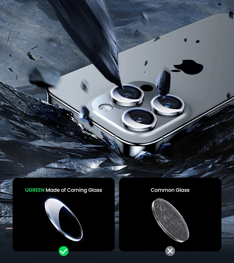 Tempered Glass Camera Lens Protector for iPhone Series - 10