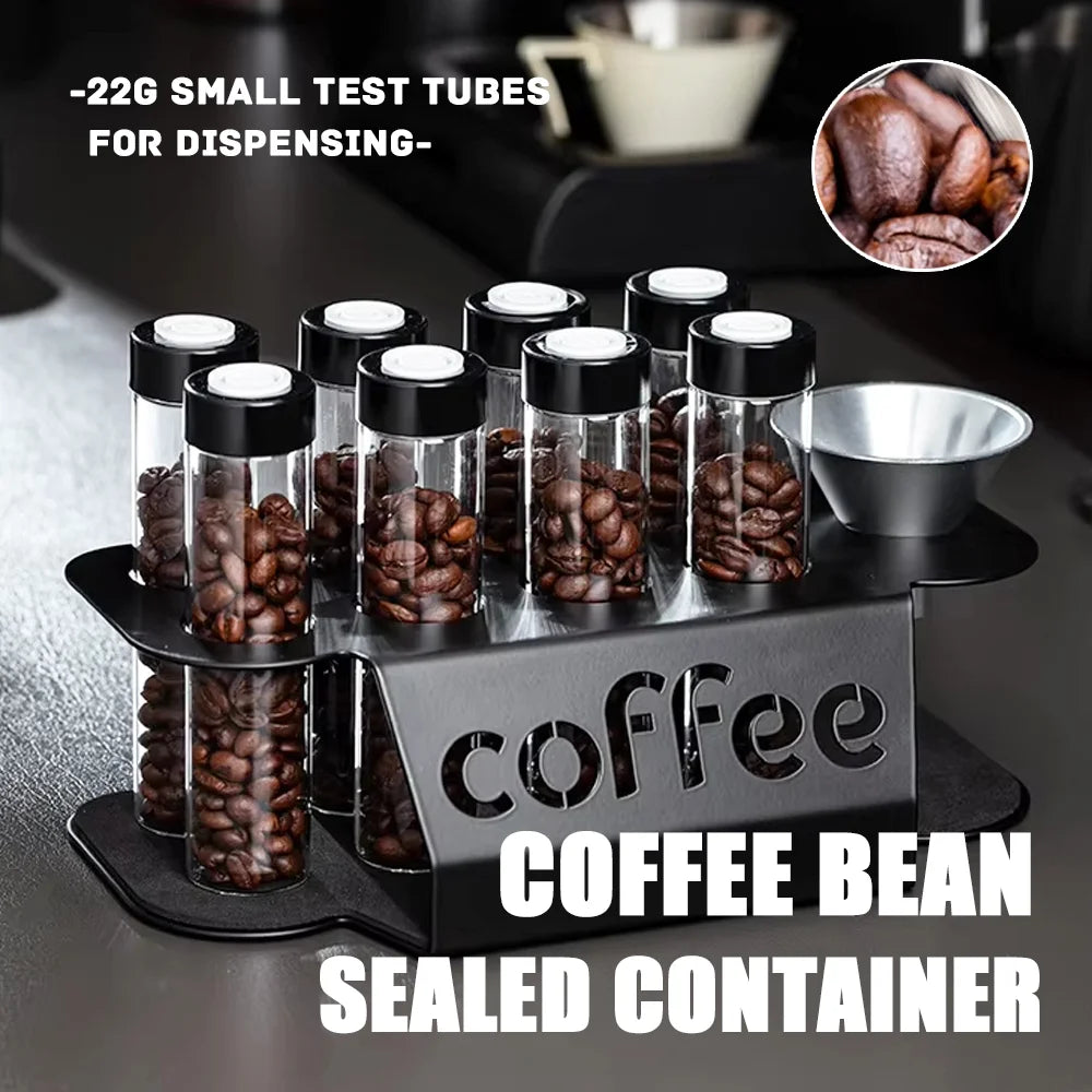 Single Dose Coffee Bean Storage Tubes with Exhaust Valve Rack - 1