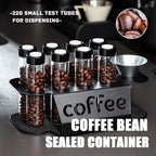 Single Dose Coffee Bean Storage Tubes with Exhaust Valve Rack