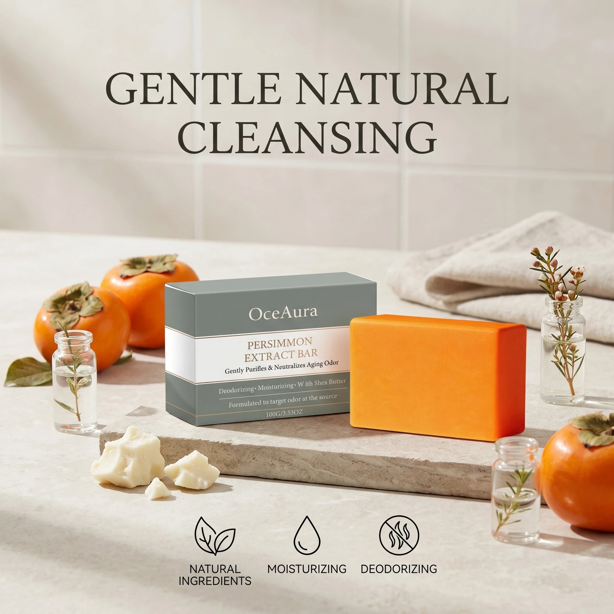 Persimmon Deodorizing Body Soap for Aging Odor - 1