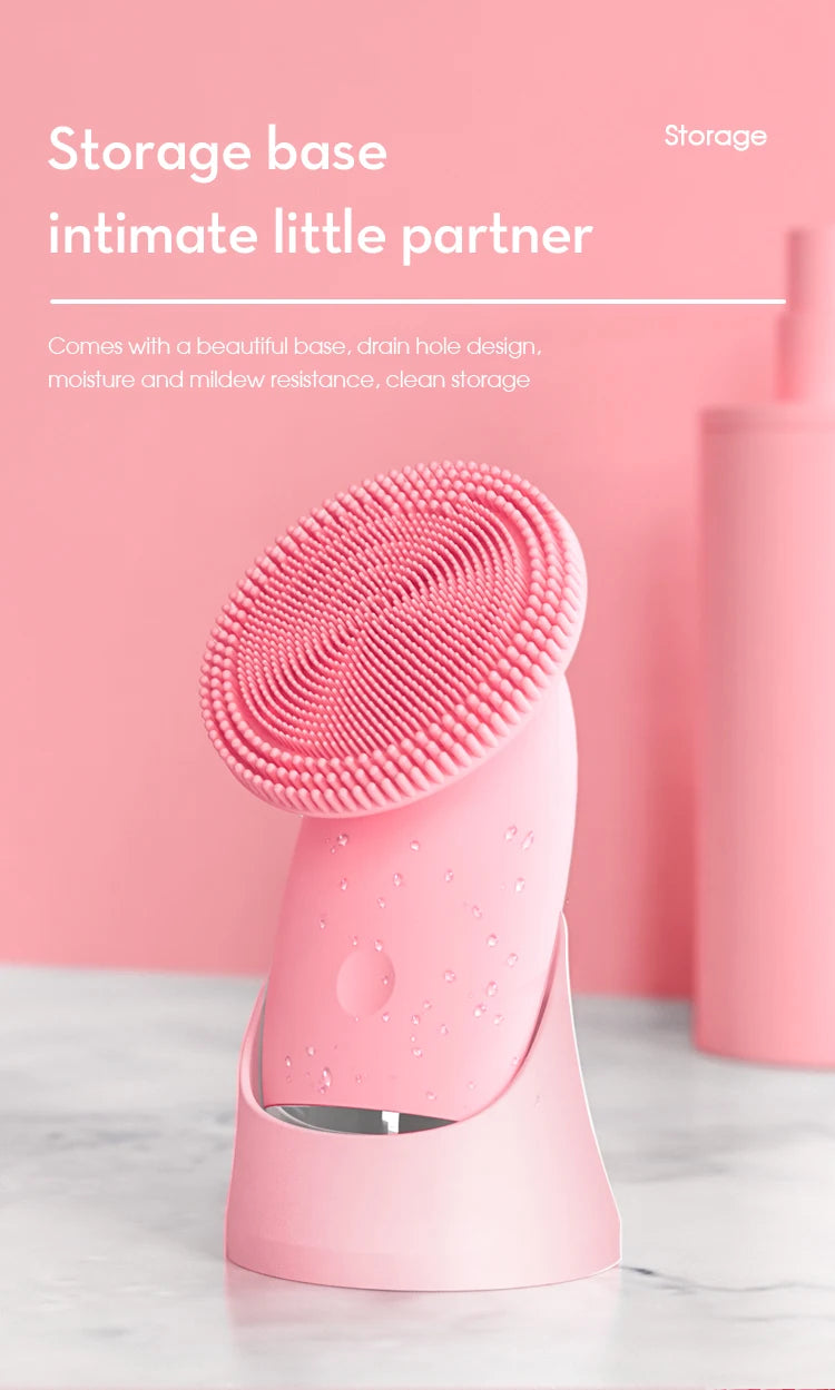 Electric Silicone Facial Cleansing Brush for Pore Cleaning