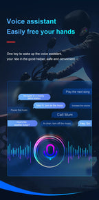Bluetooth 6.0 Motorcycle Helmet Intercom Headset with FM Radio 500m