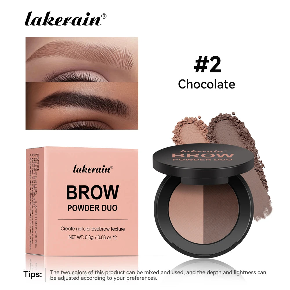 Two-Color Eyebrow Powder Duo for Natural Brows and Contouring
