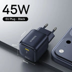 45W GaN USB-C Fast Wall Charger for Smartphones and Tablets