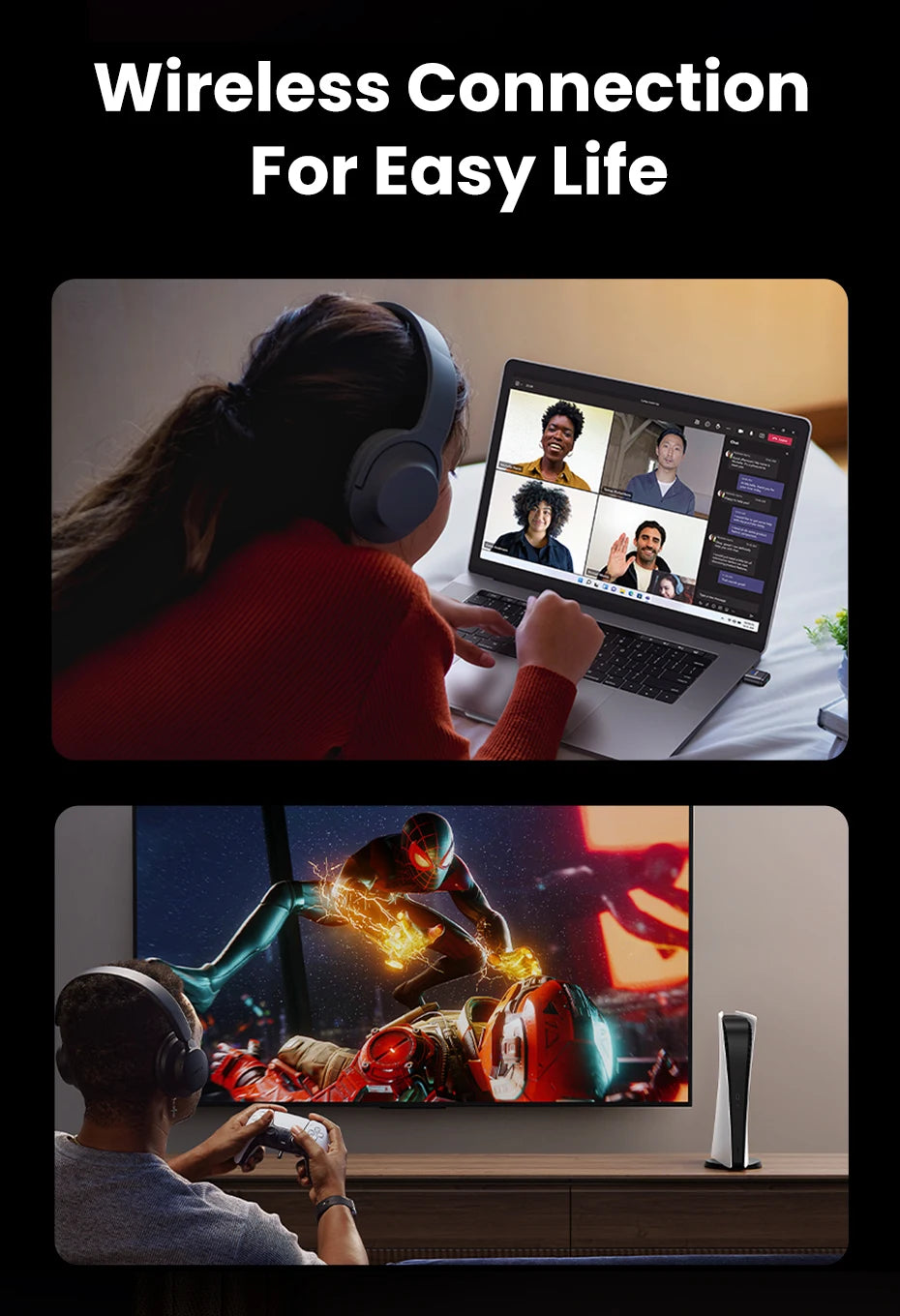Bluetooth 5.3 Audio Transmitter for PS5 PS4 and Nintendo Switch
