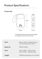 22.5W Fast Charging Power Bank with Built-in Cables