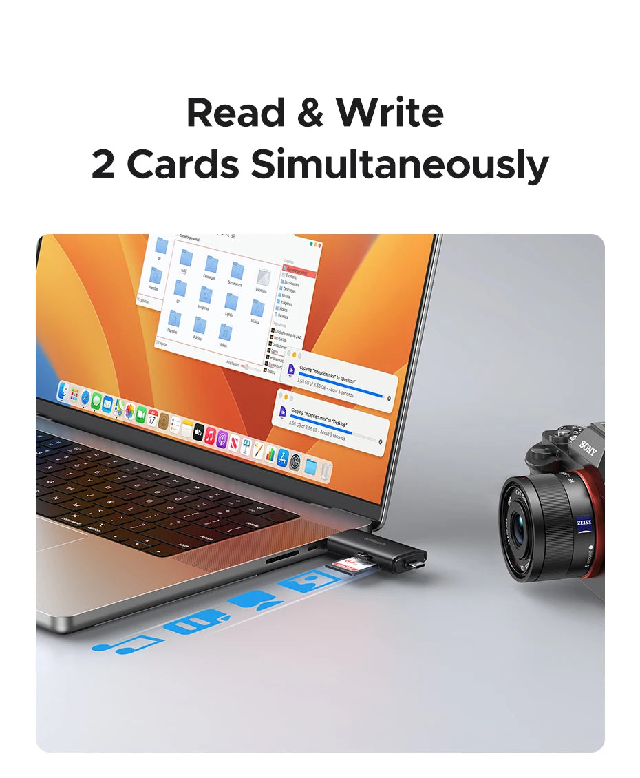 USB-C and USB 3.0 SD 4.0 Memory Card Reader