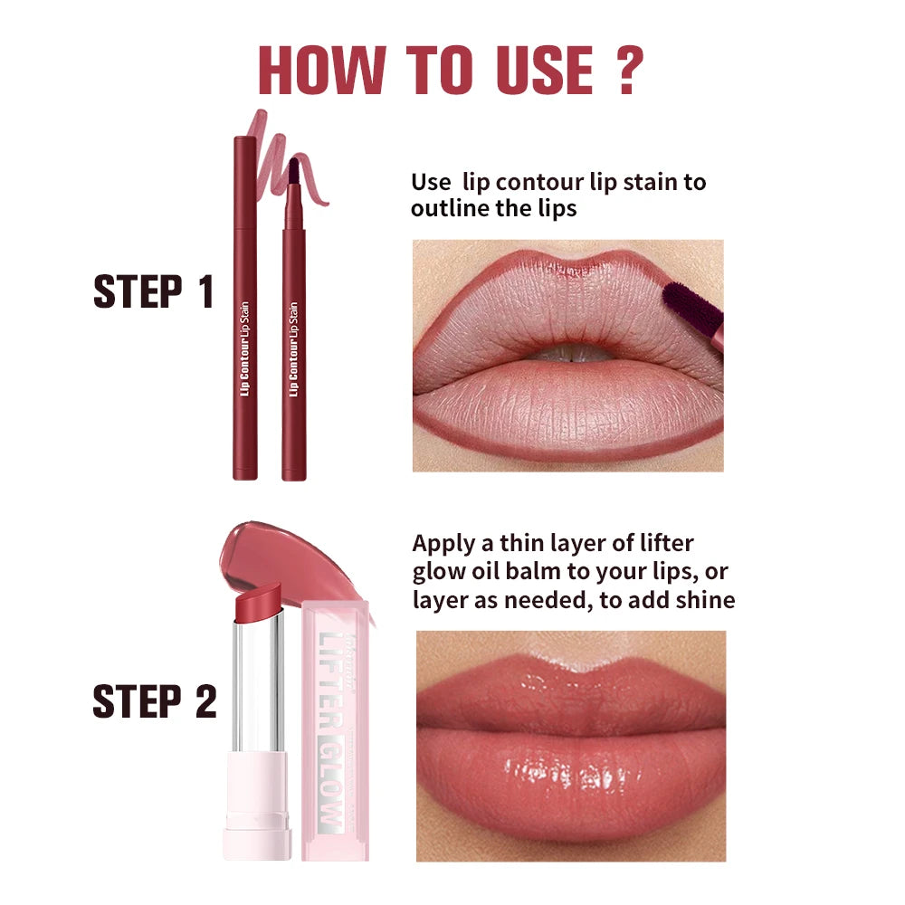 Hydrating Lip Contour and Balm Makeup Kit - 4