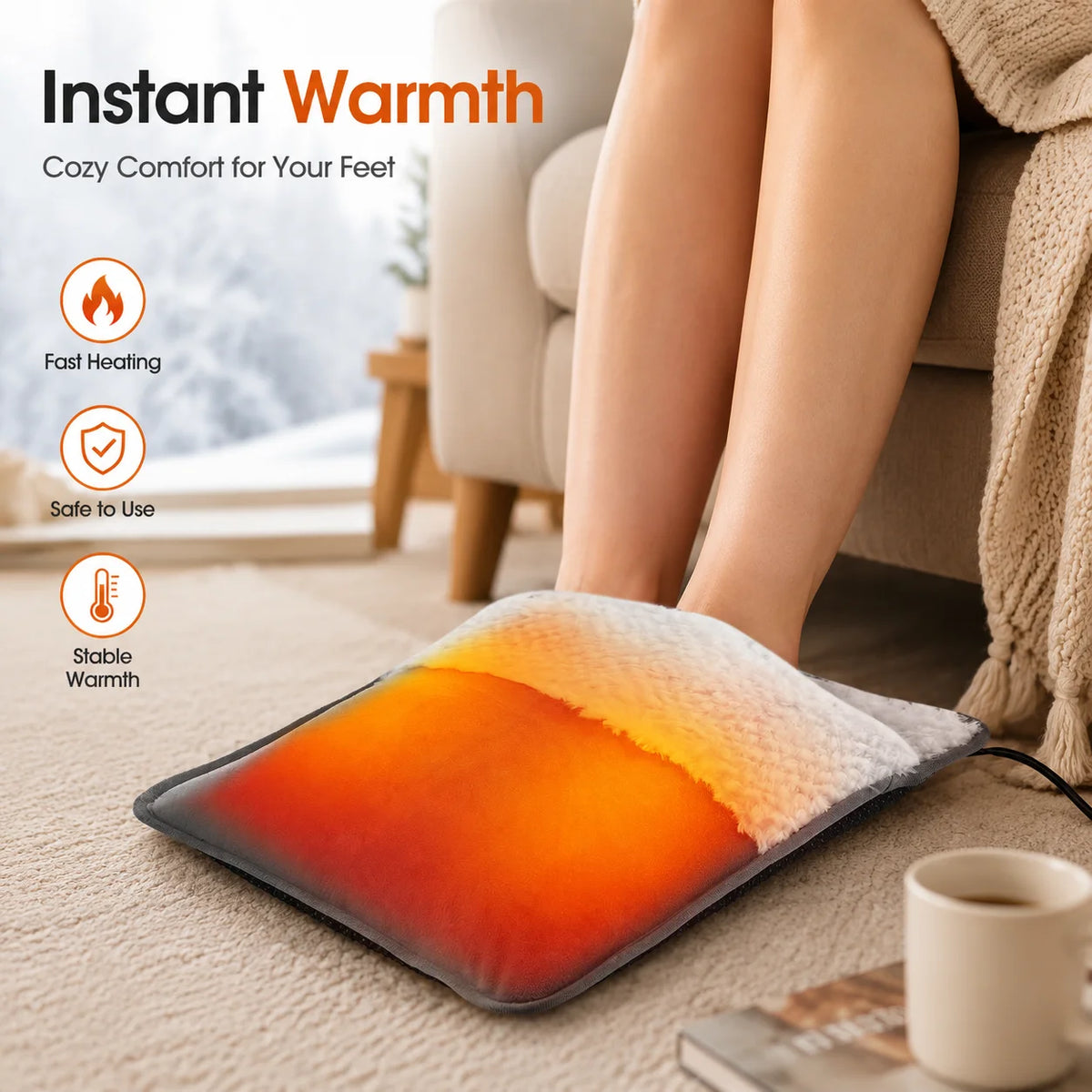 USB Electric Heated Foot Warmer Mat