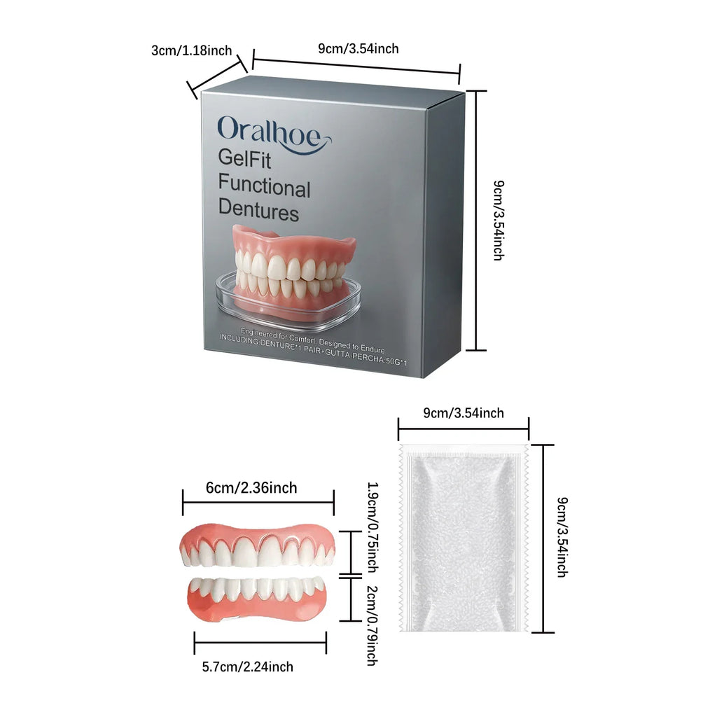 Temporary Realistic Cosmetic Dentures Set