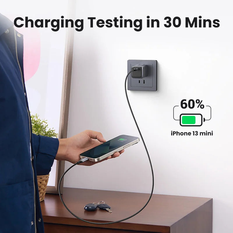 30W GaN USB-C Fast Charger with 100W Charging Cable