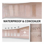 Dual-Ended Waterproof Foundation and Concealer Stick with Brush