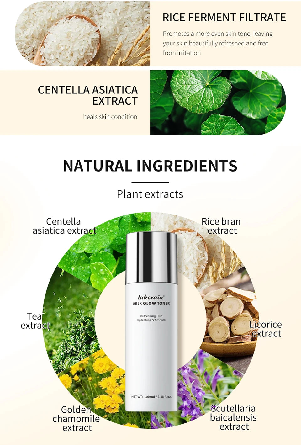 Hydrating Milk Glow Facial Toner for Brightening and Smooth Skin - 12
