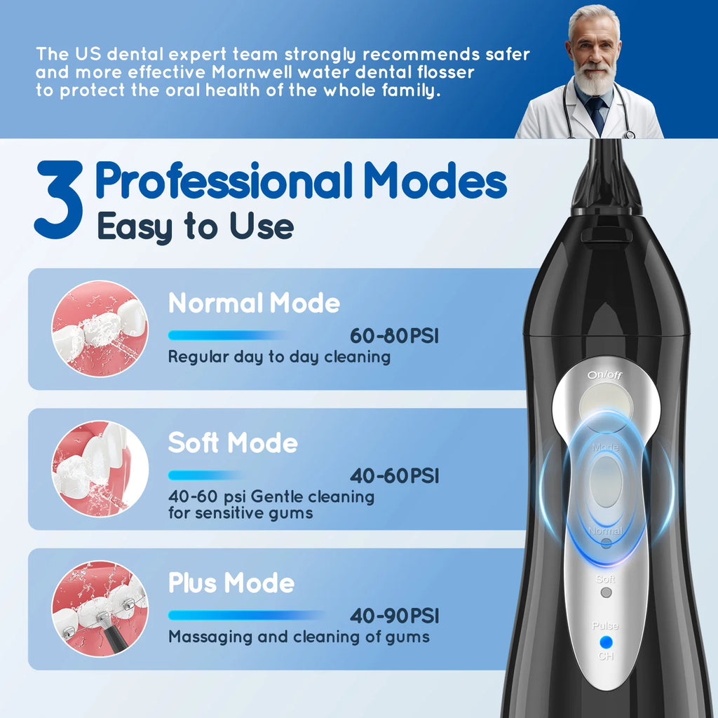 Portable Rechargeable Electric Water Flosser for Teeth Cleaning