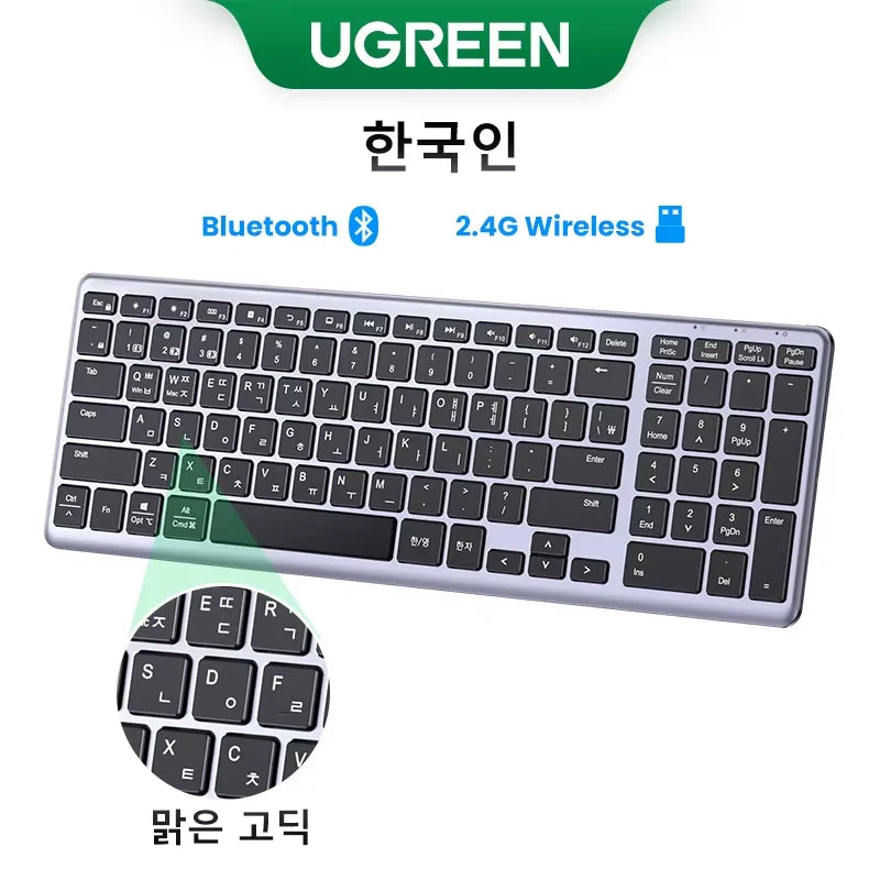 Wireless Bluetooth Multi-Device Keyboard for Laptop Tablet PC