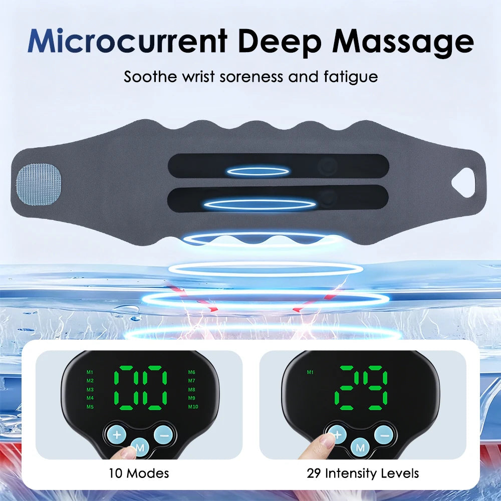 EMS Microcurrent Wrist Massager for Pain Relief and Support