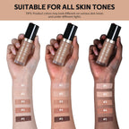 Full Coverage Waterproof Liquid Concealer and Sculpting Foundation