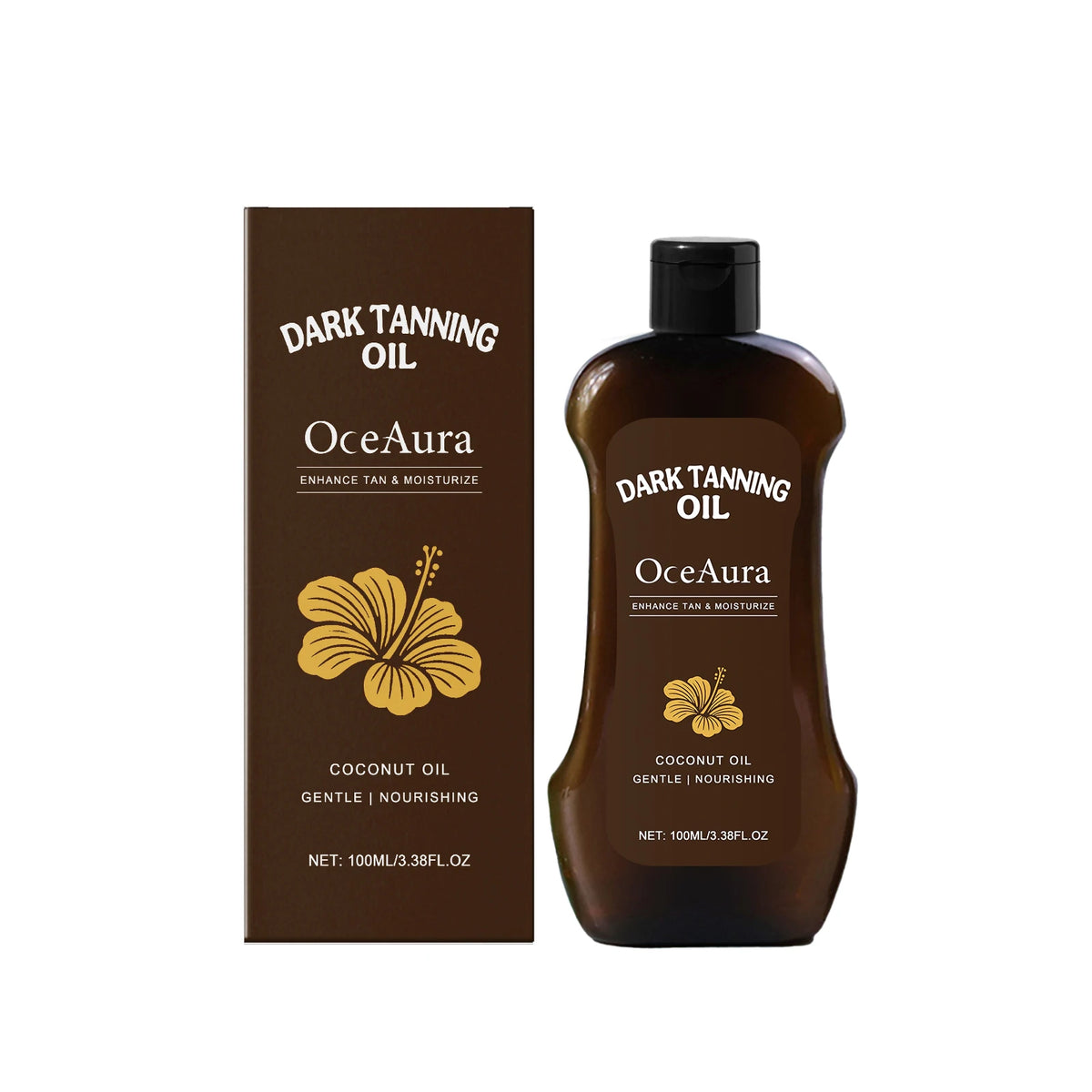 Coconut Oil Dark Tanning Oil for Deep Bronze Glow