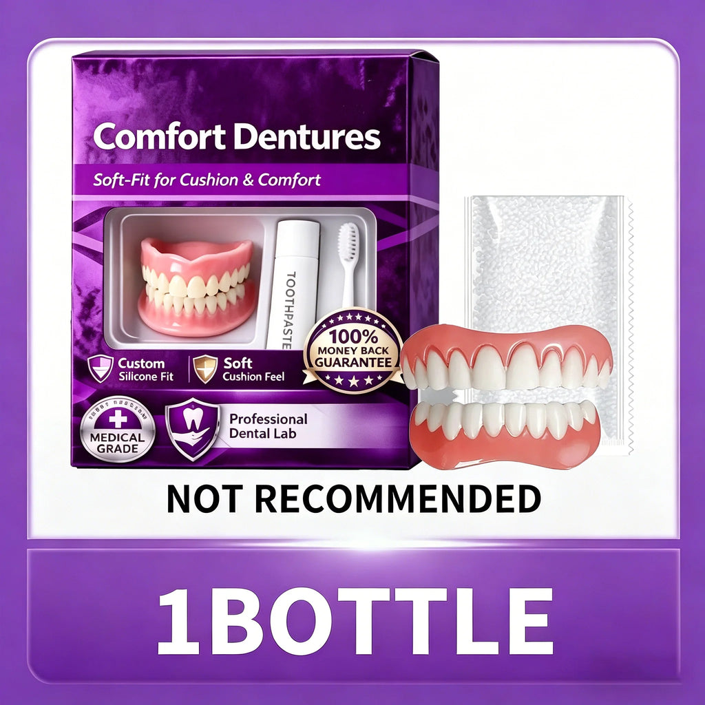 Comfort Fit Silicone Cosmetic Dentures for Natural Smile