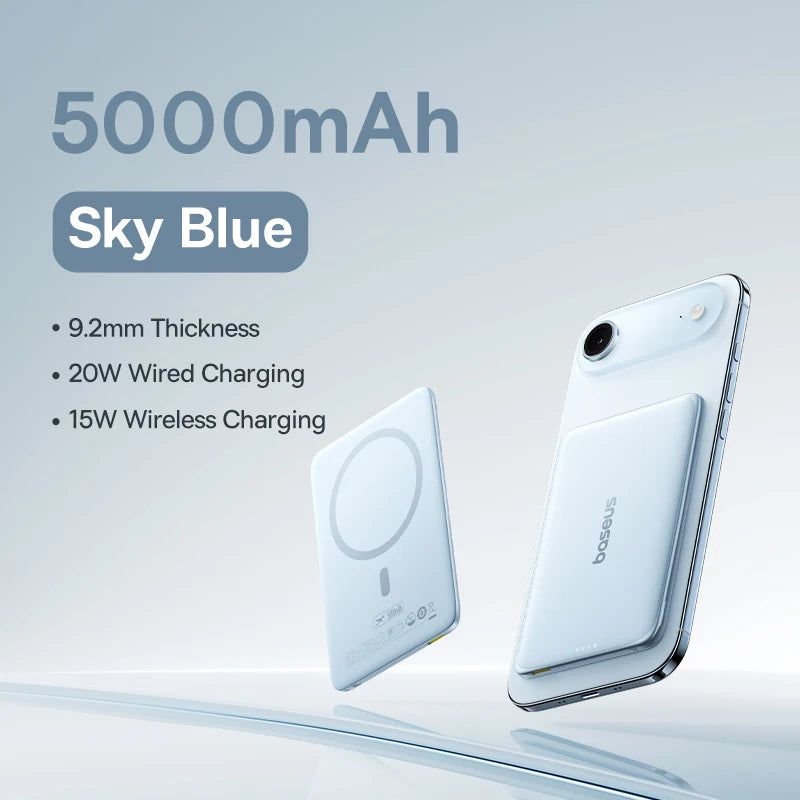 5000mAh Magnetic Wireless Power Bank for Smartphone Fast Charging