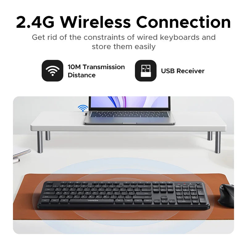 Ultra-Slim 2.4G Wireless Keyboard for PC and Laptop - 3