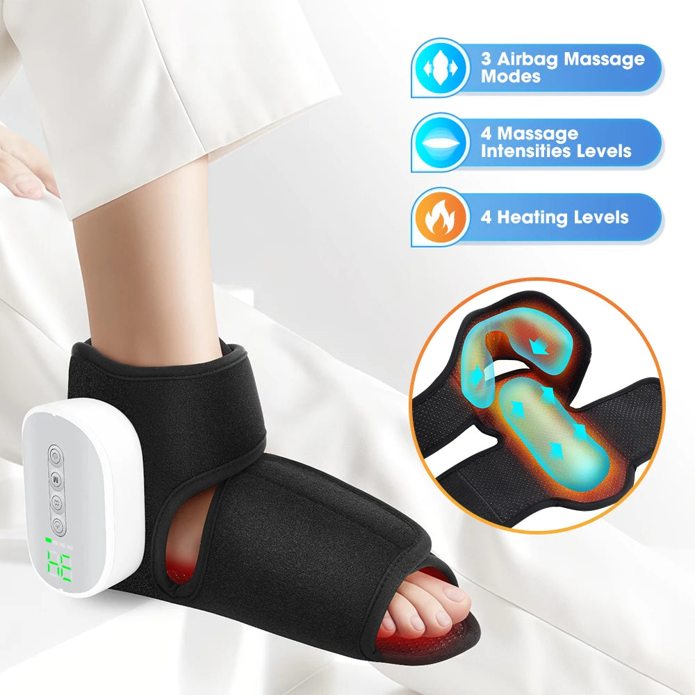 Cordless Heated Air Compression Foot and Ankle Massager