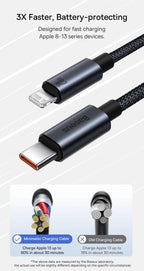 USB-C to Lightning Fast Charging and Data Sync Cable