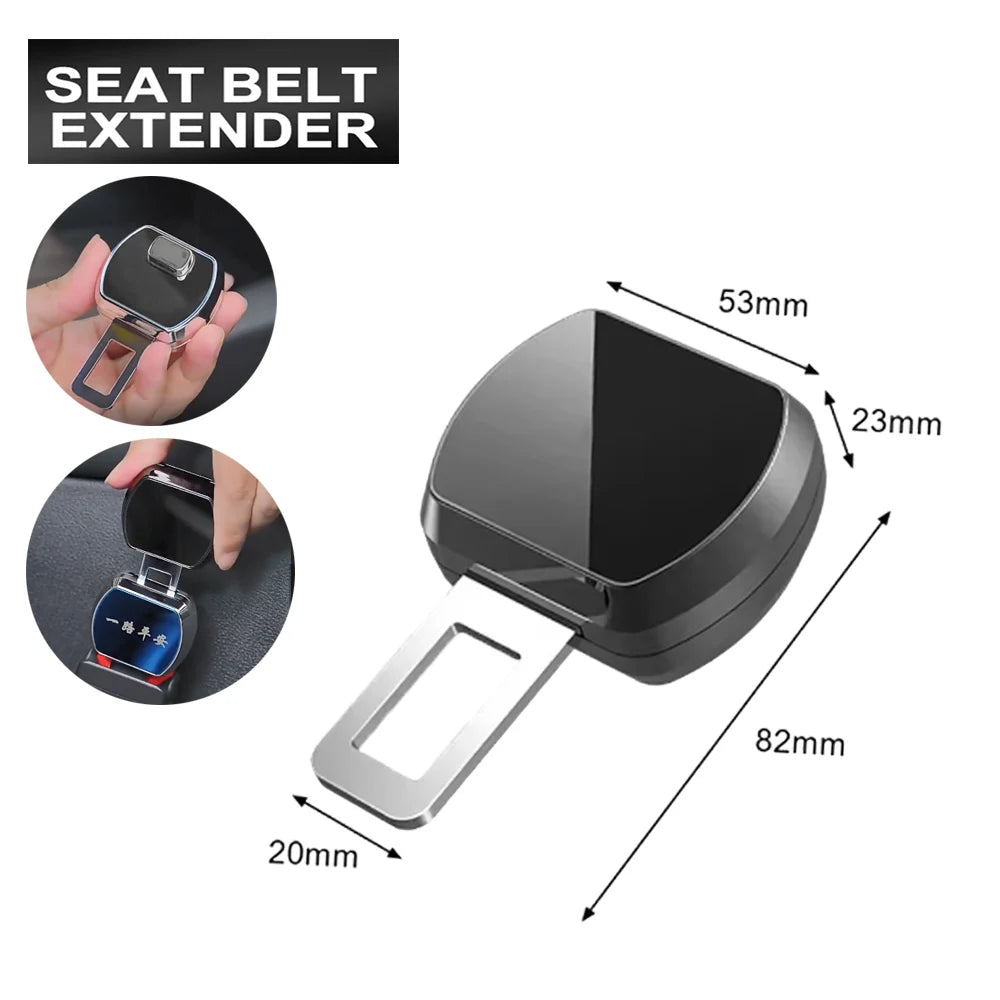Car Seat Belt Buckle Extension Clip Metal Socket Plug Extender