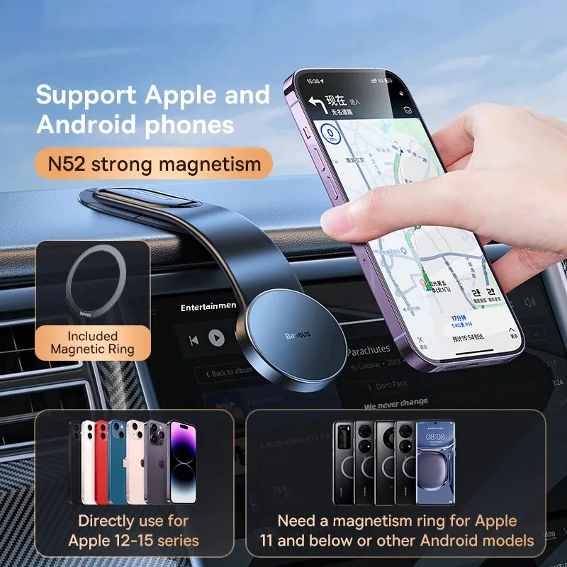 Magnetic Foldable Car Phone Holder for Dashboard - 3