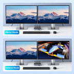 Dual Monitor HDMI KVM Switch for 2 PCs 4K 60Hz