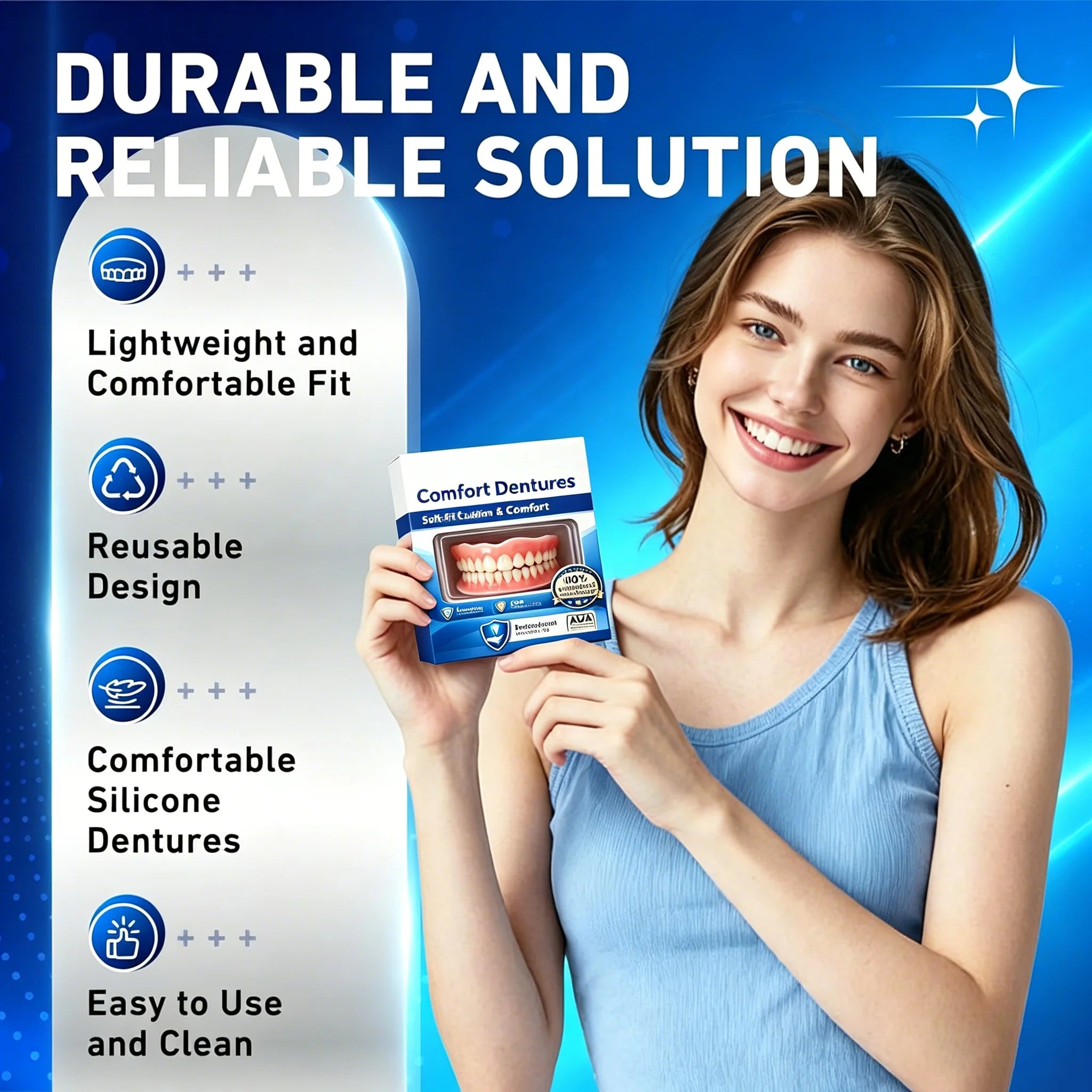 Snap-On Silicone Dentures for Instant Smile Correction - 4