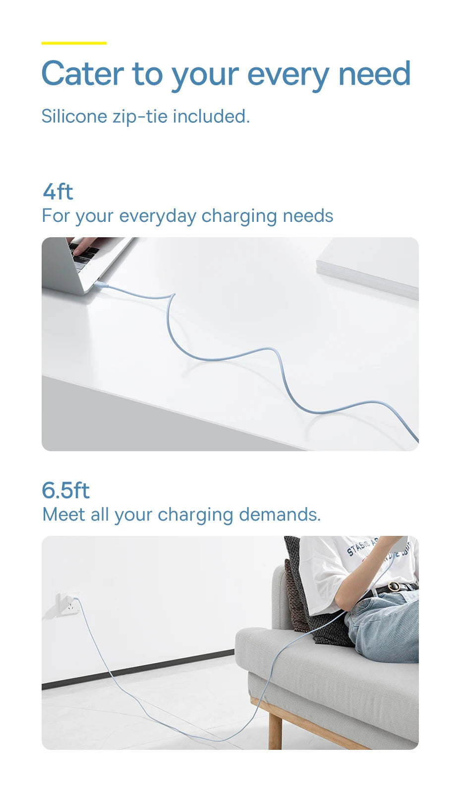 USB-C to Lightning 20W Fast Charging Liquid Silicone Cable - 20