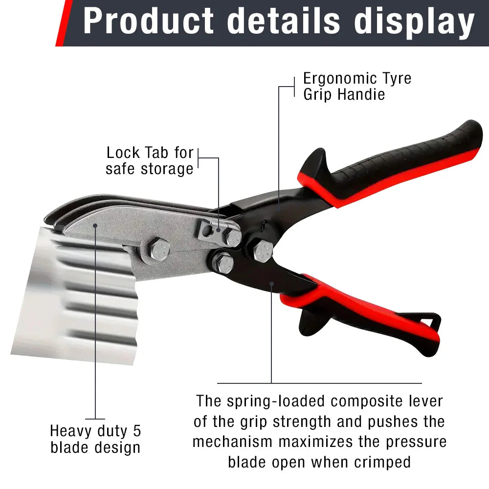 5-Blade Sheet Metal Crimper for HVAC and Ductwork