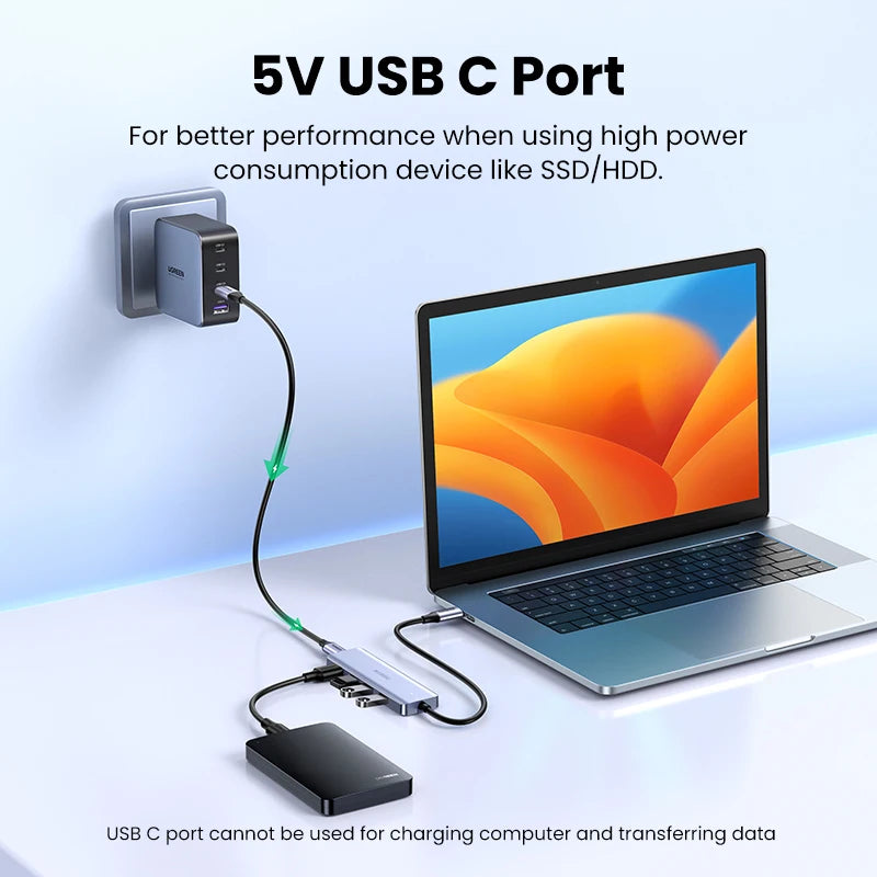4-Port USB-C to USB 3.0 Data Hub Adapter