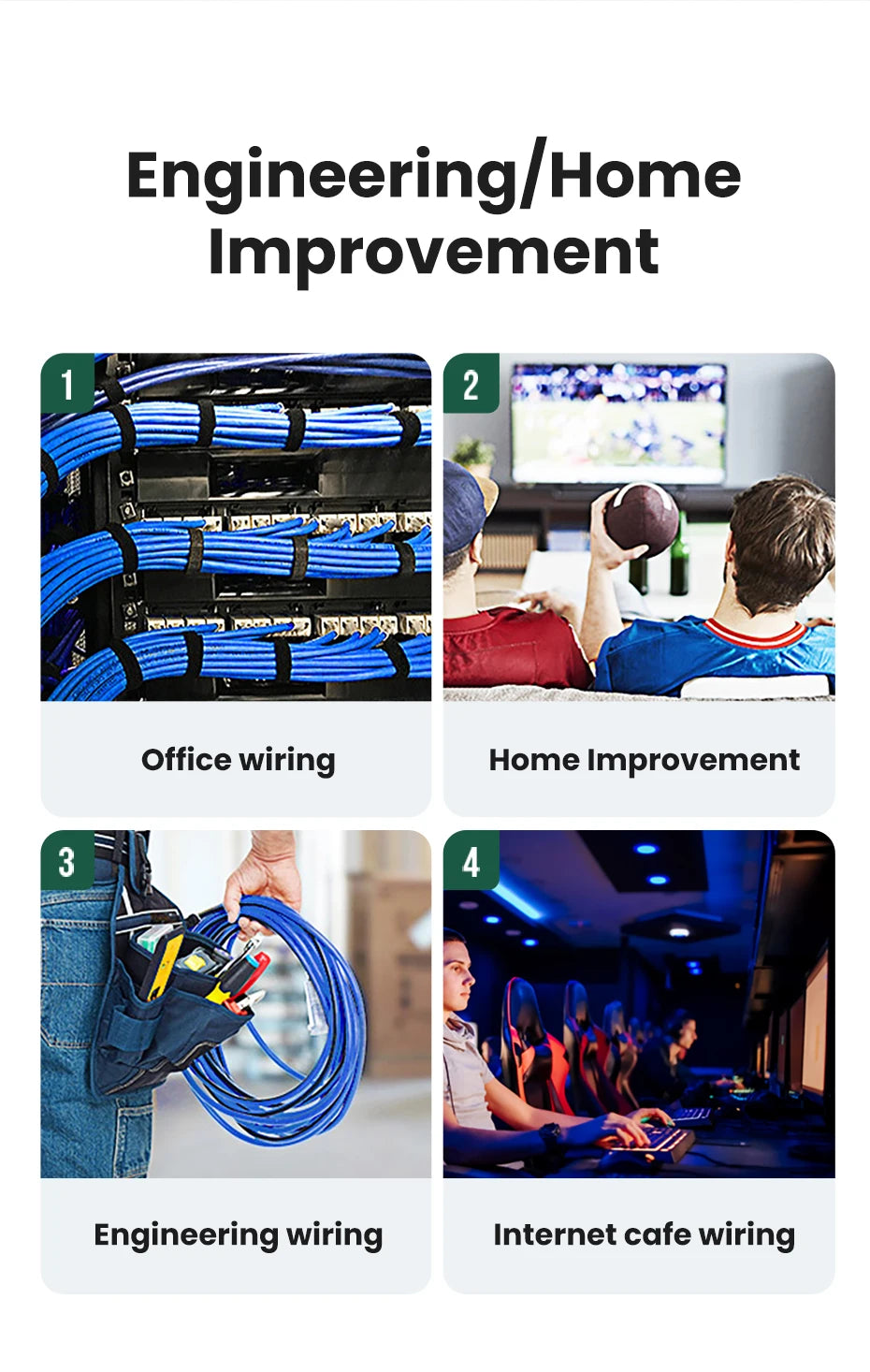 Multifunctional RJ45 Ethernet Cable Crimper and Stripper Tool - 22