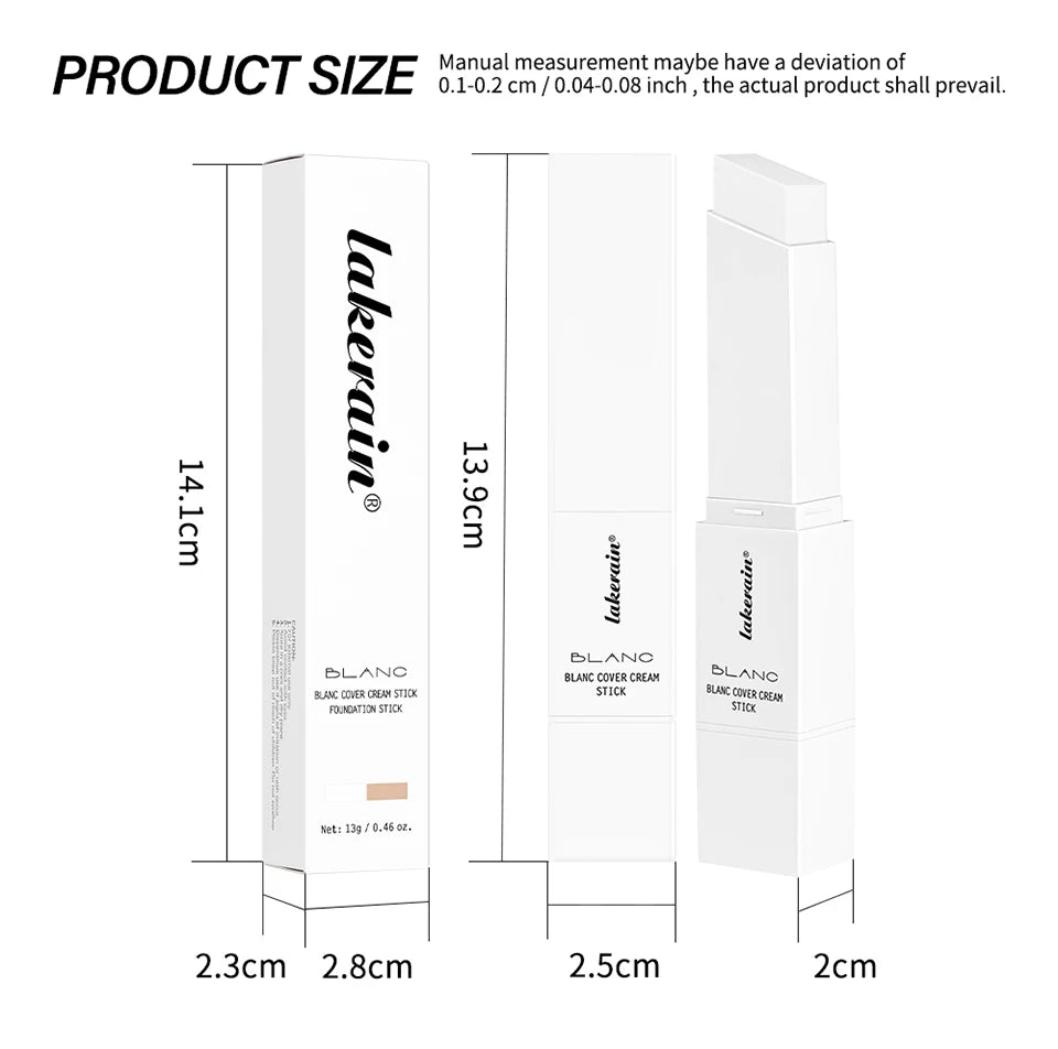 Full Coverage Cream Foundation Stick with Detachable Brush