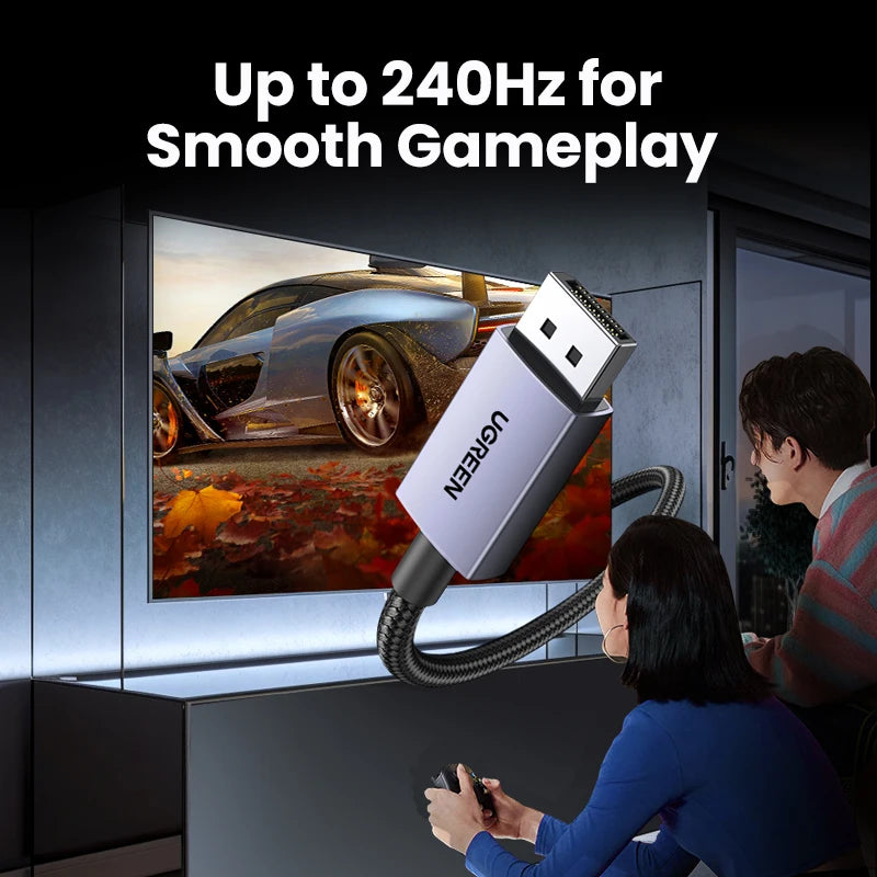 16K DisplayPort 2.1 Cable for 8K 4K Gaming Monitors - 4