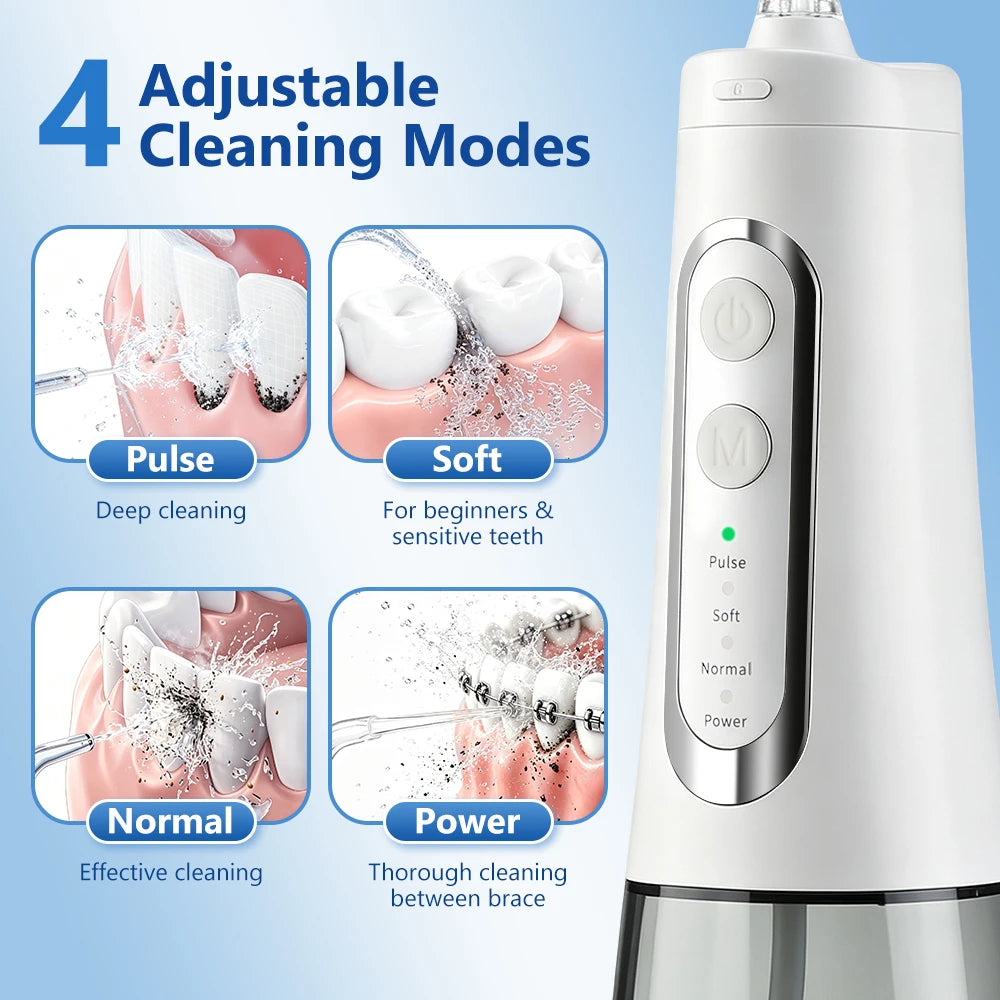 Cordless Water Dental Flosser with 4 Cleaning Modes - 2