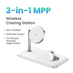 3-in-1 Magnetic Wireless Charging Station for iPhone and Apple Watch