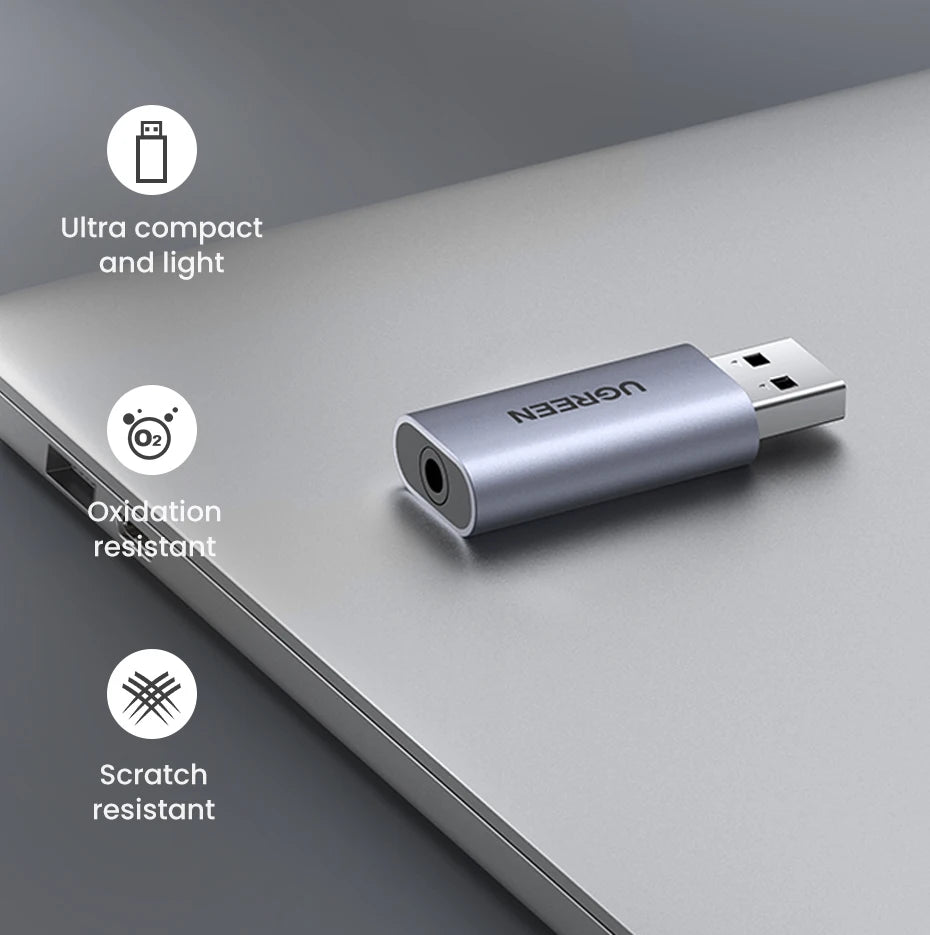 USB to 3.5mm External Sound Card Audio Adapter - 17