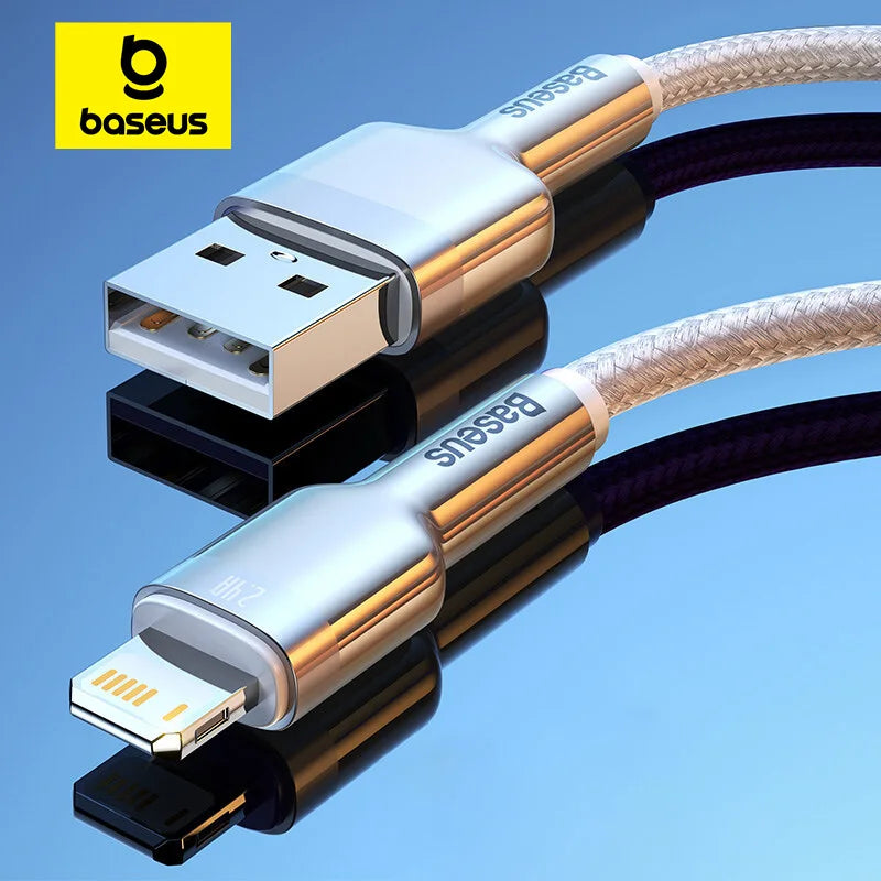2.4A Fast Charging Braided USB Cable for iPhone - 1